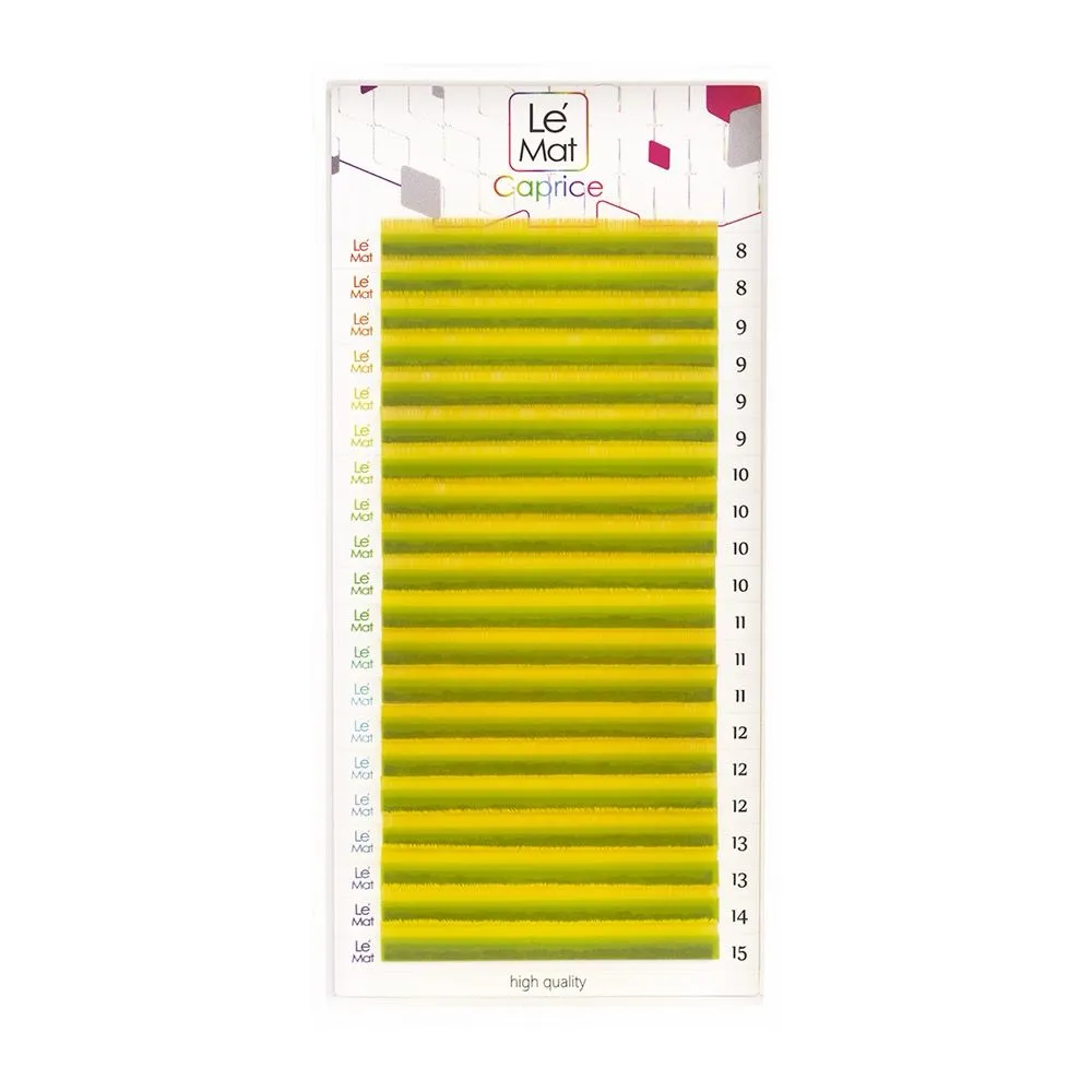 Цветные ресницы Le Maitre "Жёлтый" микс - 20 линий