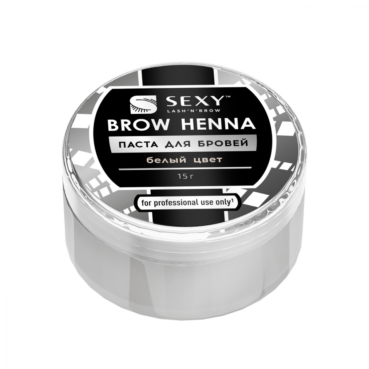 Паста для бровей SEXY BROW HENNA, белый цвет, 15 гр