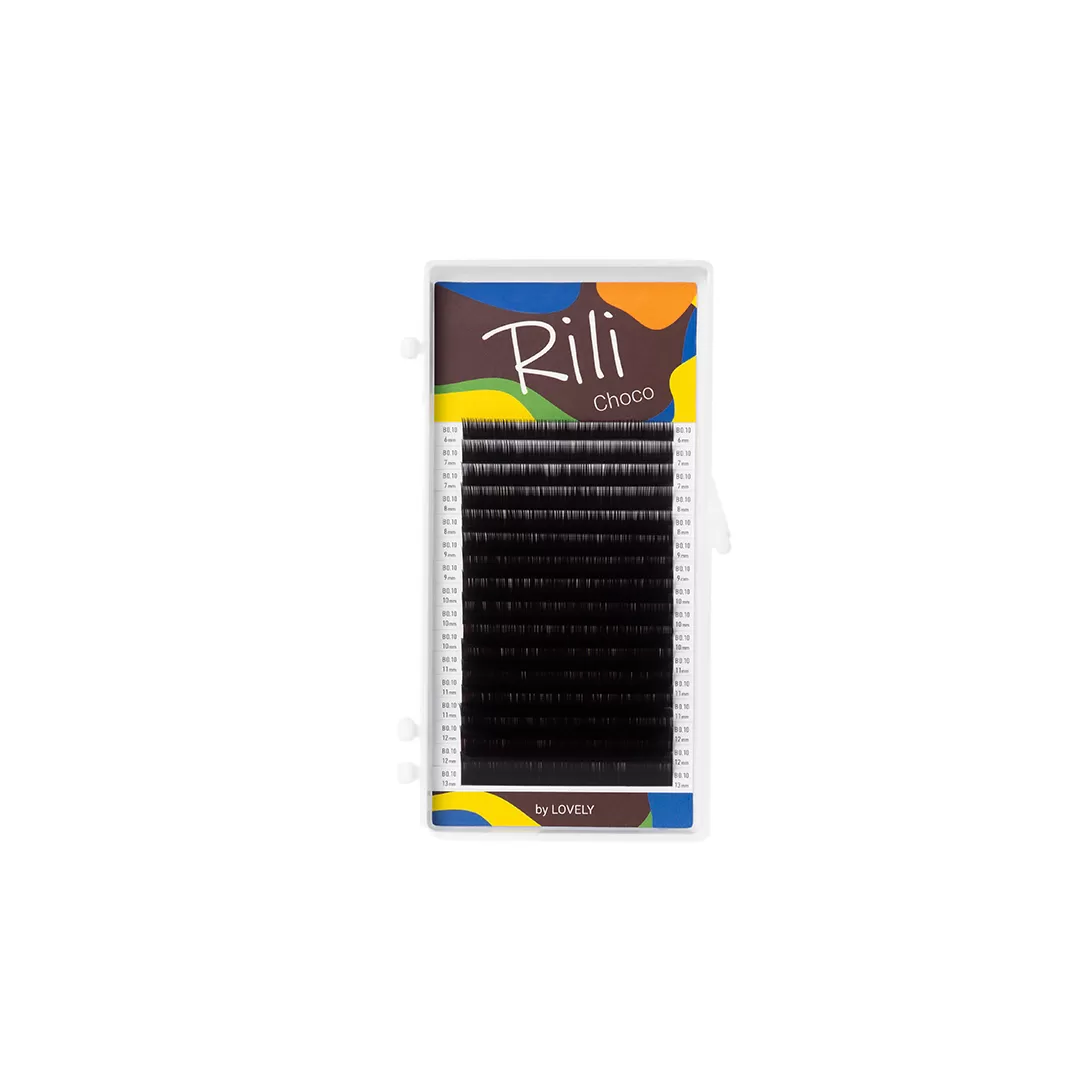 Ресницы Rili темно-коричневые Choco - 16 линий – MIX