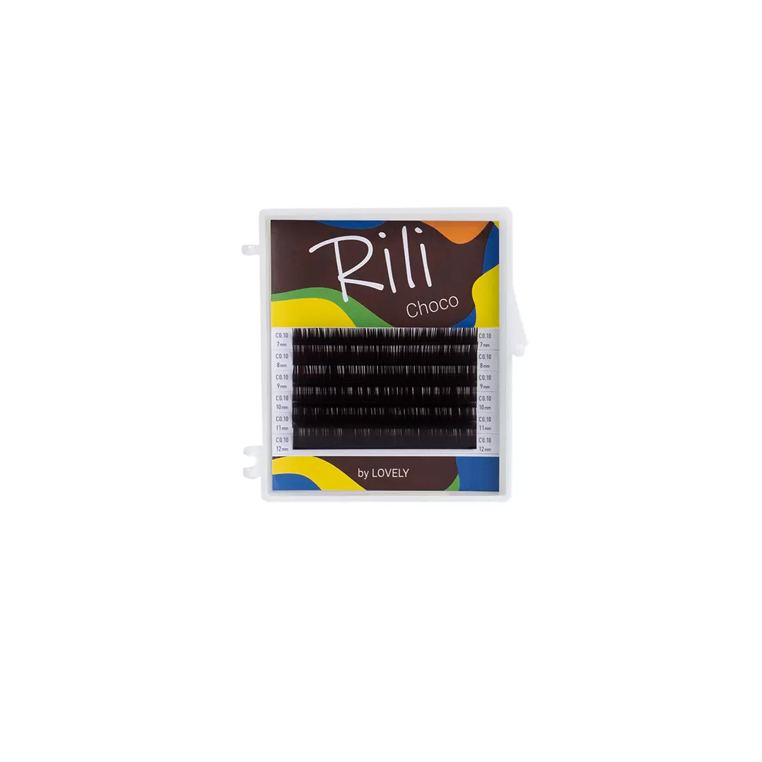 Ресницы Rili темно-коричневые Choco - 6 линий – MIX